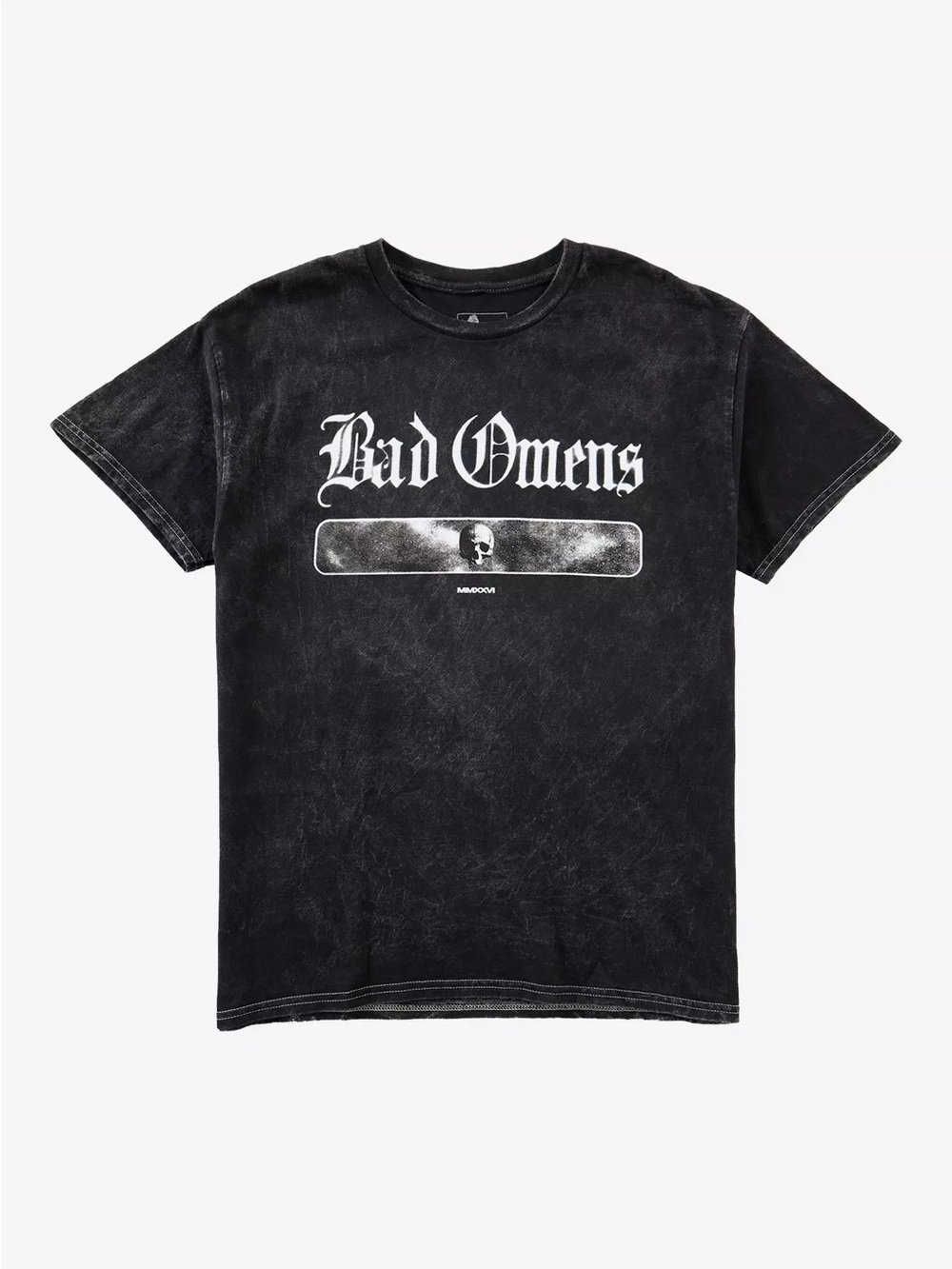 Bad Omens Floral Skull Mineral Wash T-Shirt
